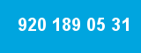 920 189 05 31 920 189 05 31